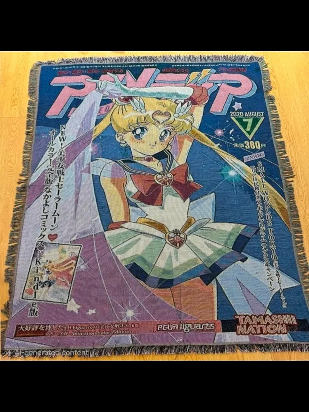 Sailor Moon Graphic Area Rug - Pastel Blue, Pink & Purple